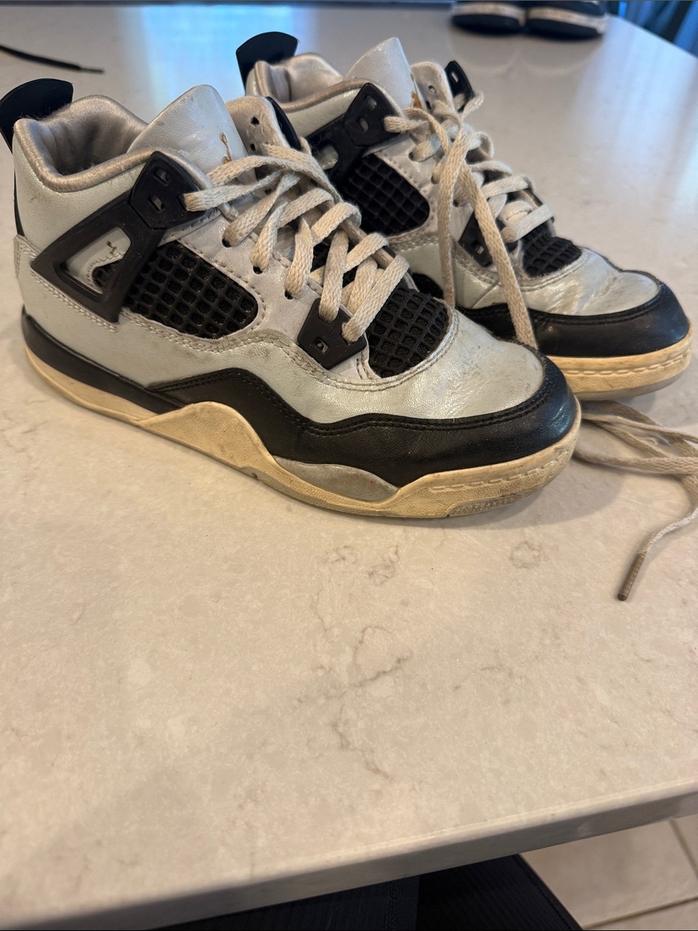 Used condition Air Jordan JORDAN 4 RETRO PS 'PLATINUM GOLD'